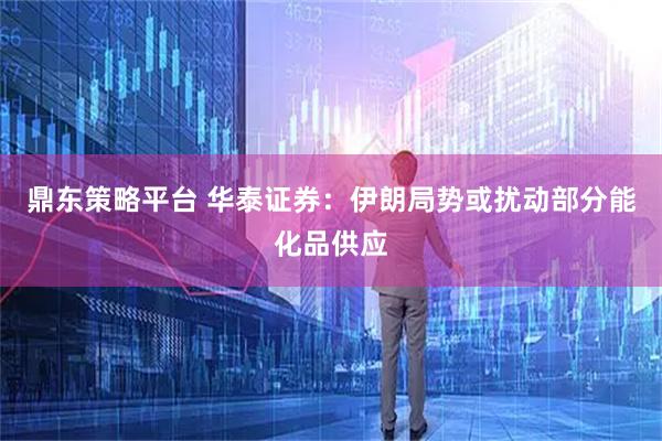 鼎东策略平台 华泰证券：伊朗局势或扰动部分能化品供应